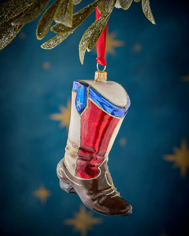 Neiman Marcus Cowboy Boot Christmas Ornament